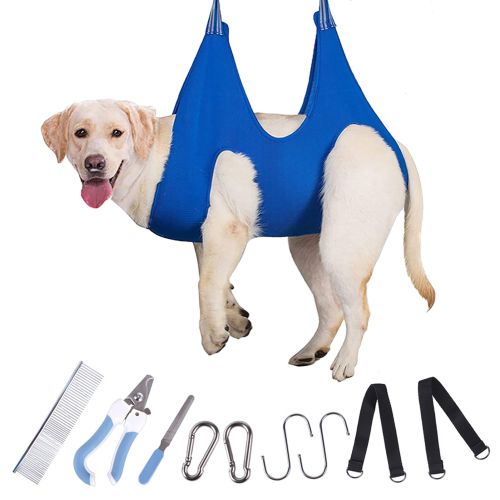 Cute Smart Factory Low Price Comfortable Solid Color Pet Grooming Hammock With Nail,Dog Grooming Hammock Harness
